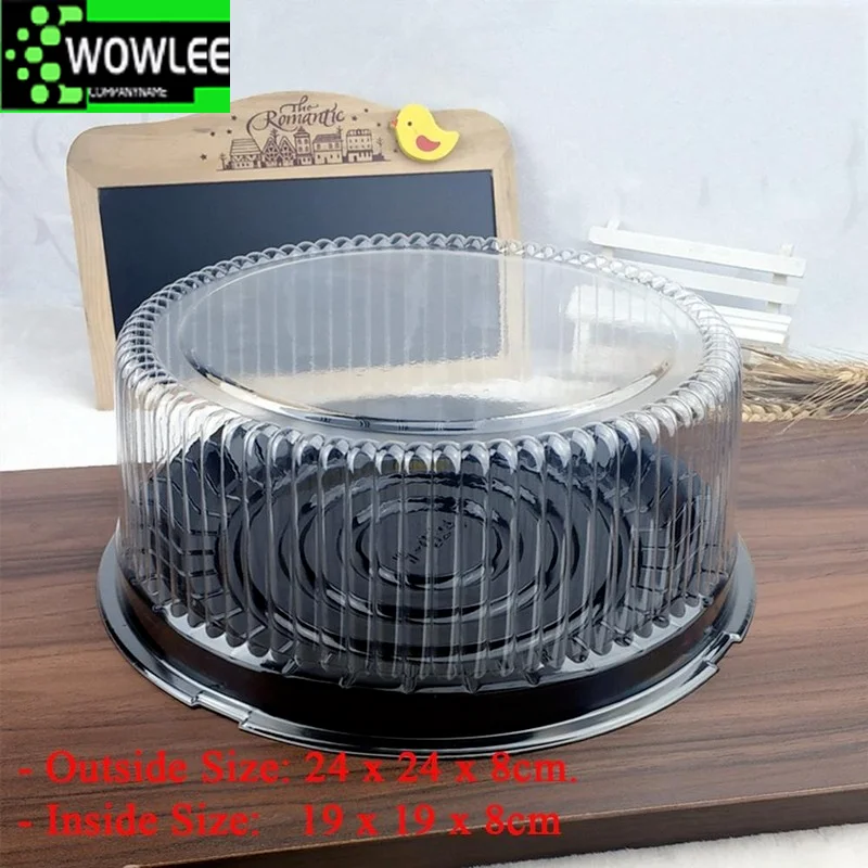 10pcs 8/6 Inch Transparent Cake Box Plastic  Boxes and Packaging  Clear Cupcake Muffin Dome Holder Cases Wedding Wholesale