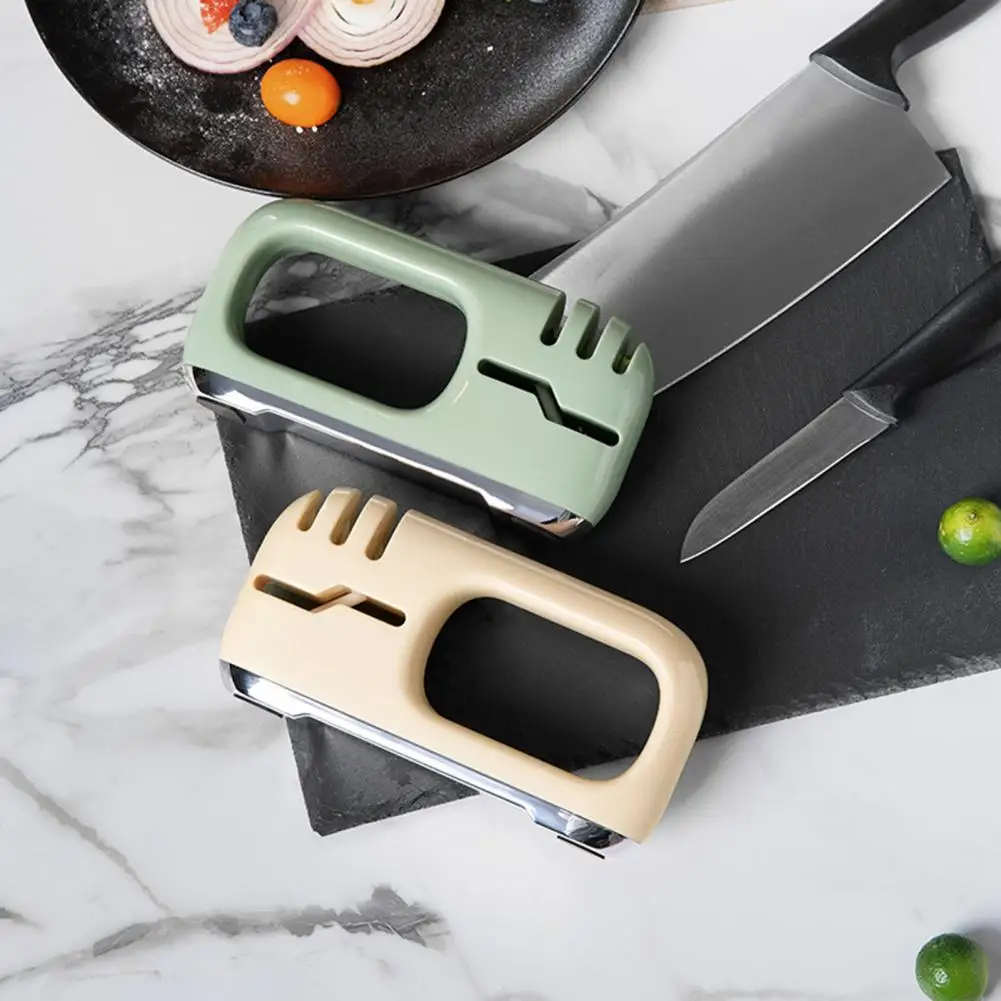 

Инструмент для заточки ножниц 4-в-1, быстрая заточка, нескользящий, 3-ступенчатый, для кухни