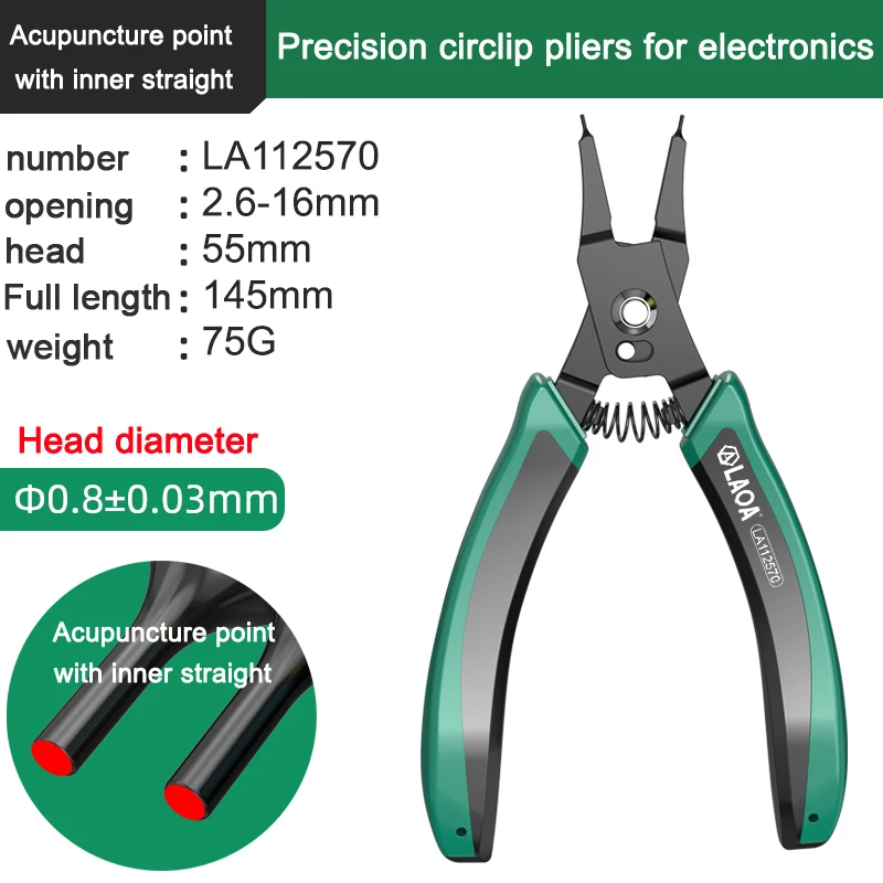 

Многофункциональные Плоскогубцы LAOA 5,5 Дюйма Для Стопорных Колец И Промышленных Компонентов С Изогнутыми И Прямыми Губками