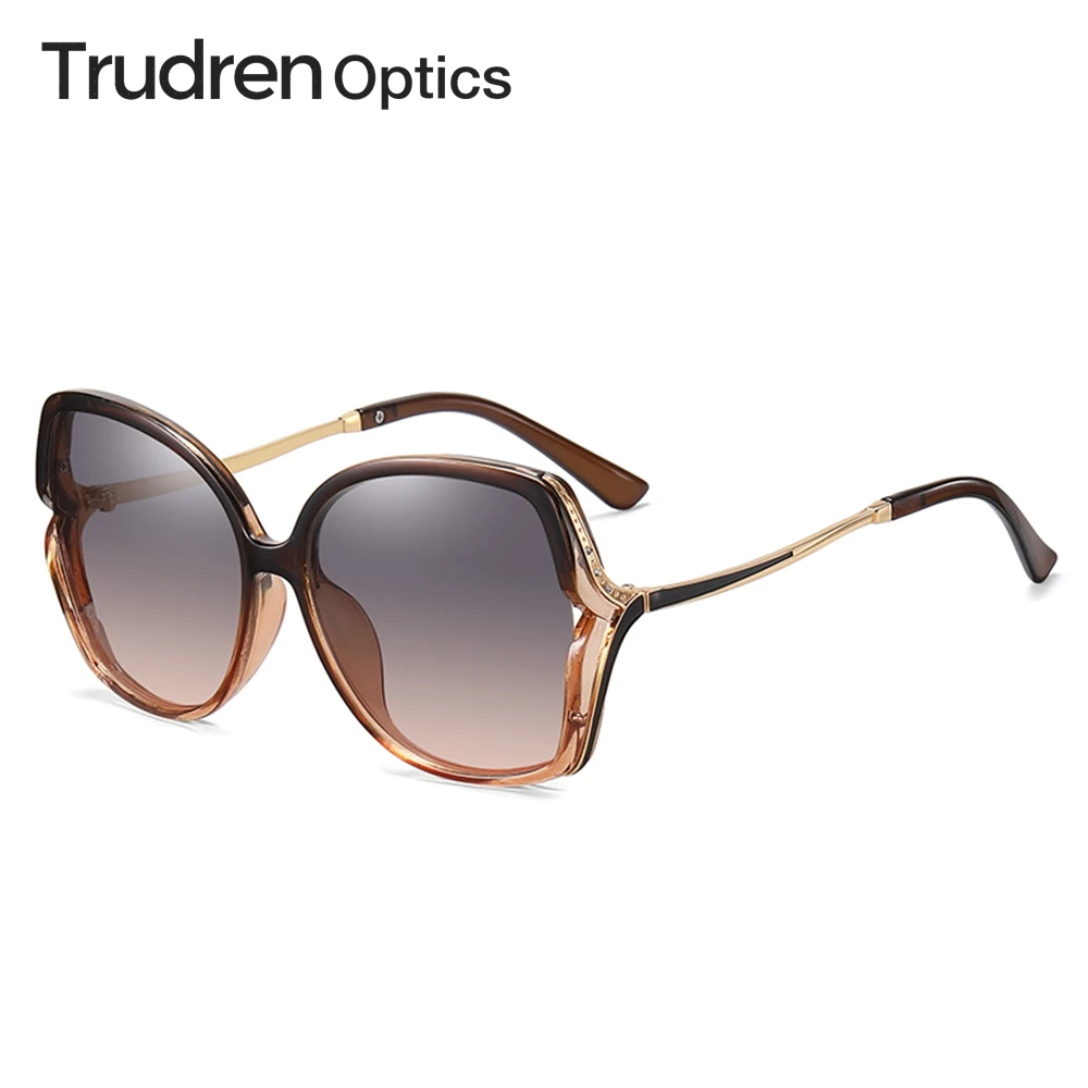 

Trudren Womens Luxury Fork Butterfly Sun Glasses for Ladies Gradient Polarized Sunglasses Female Oversized Fashion Sunglass 2695