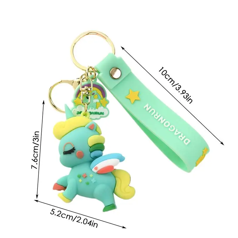 брелок для ключей с изображением лошади радужным животным ремешок на запястье