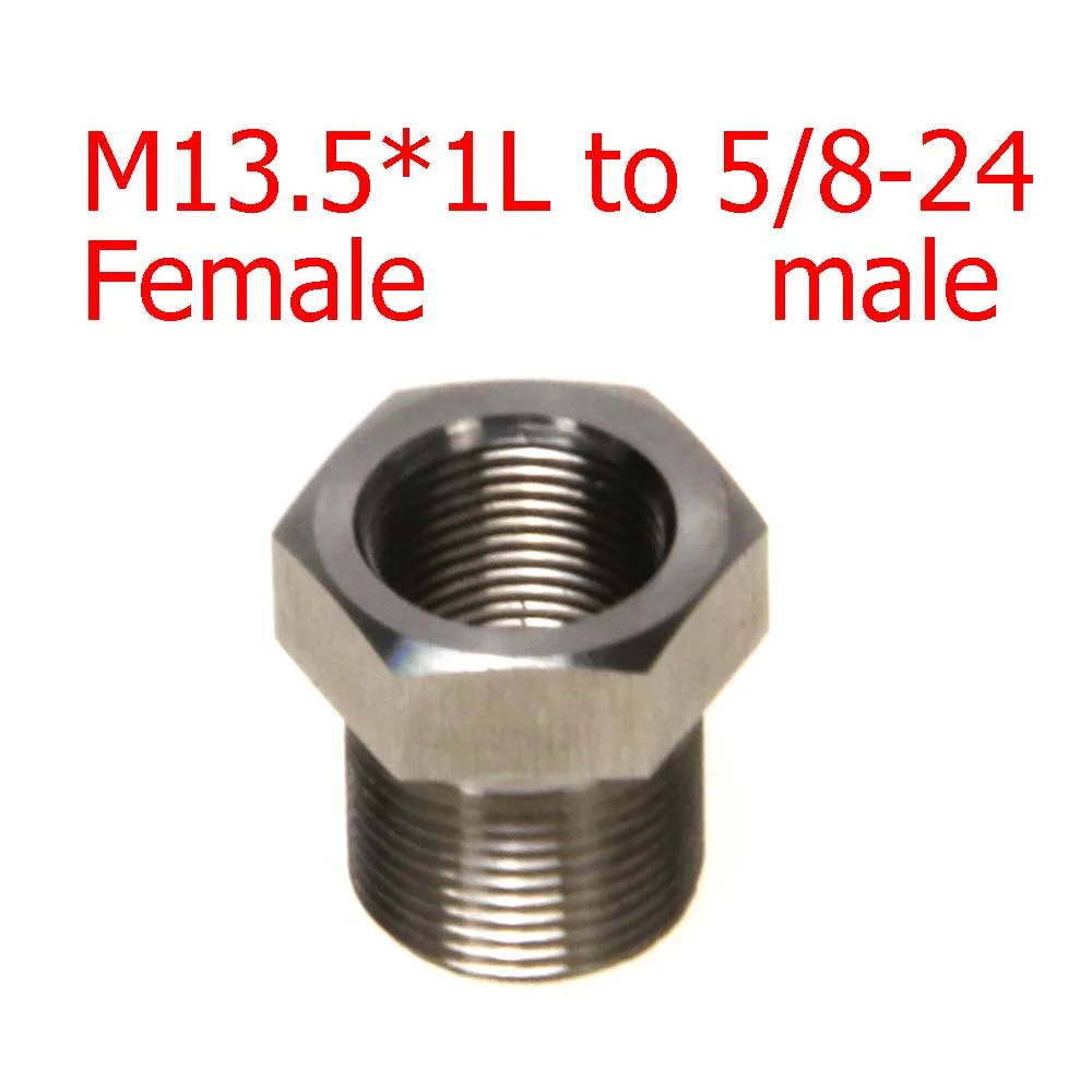 M13.5 x 1 Left To 5/8-24 Thread Adapter Stainless Steel M13.5*1L Screw Converter for Napa 4003 Wix 24003 M13.5x1L To 5/8x24