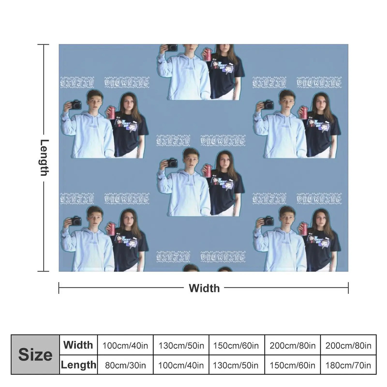 Sinjin Drowning Фланелевое одеяло