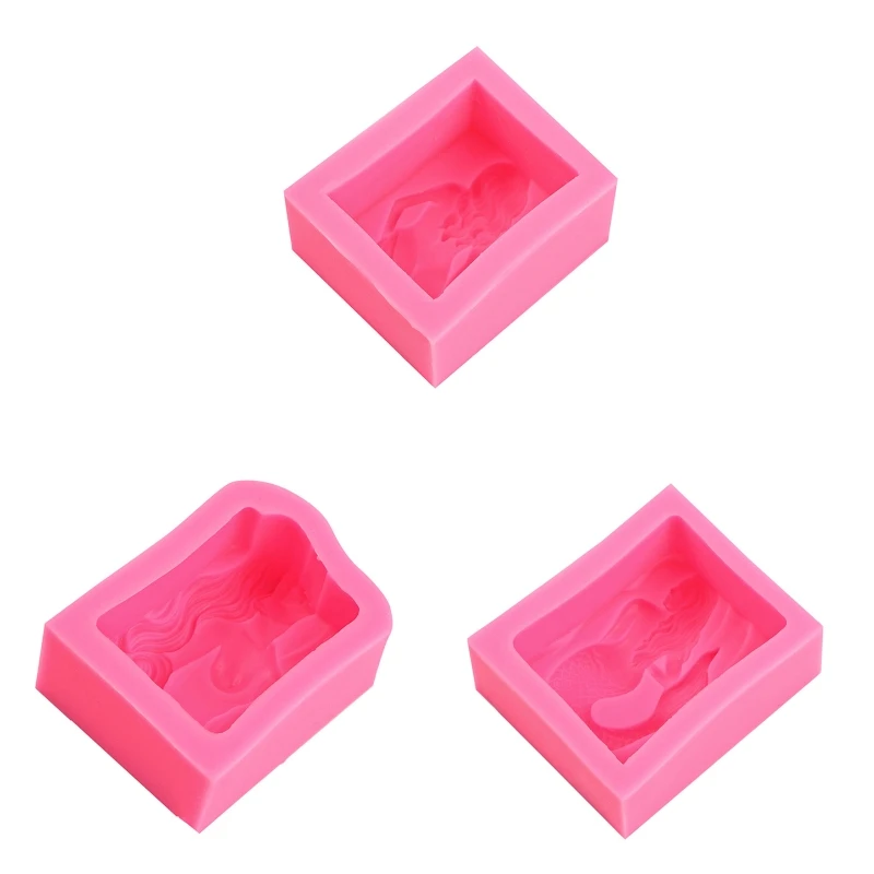 

Свеча в виде русалки силиконовая форма для украшения рабочего стола ручной работы, гипсовая эпоксидная смола, силиконовая форма для аромат...