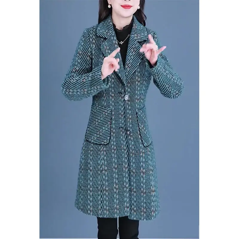 Высококачественный женский костюм с воротником женское пальто на осень и зиму
