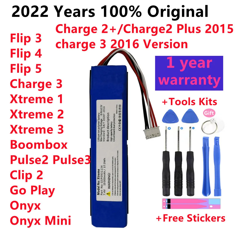 

100% Original Replacement Speaker Battery For JBL Charge Flip Pulse Xtreme 1 2 3 4 5 For Harman Kardon Go Play Onyx Mini Bateria
