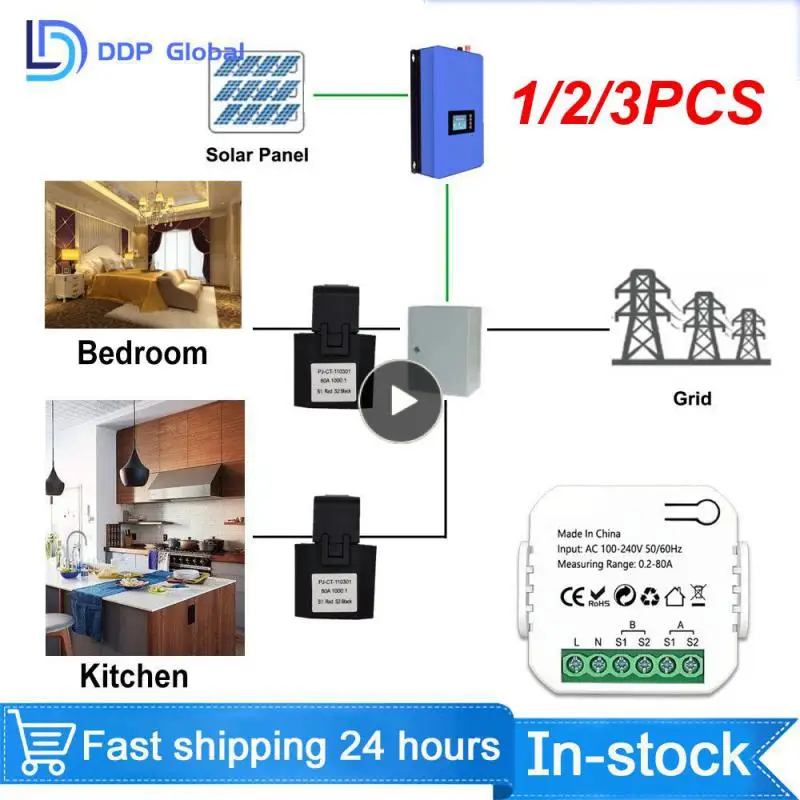 

1/2/3 шт., двухсторонний измеритель энергии Tuya, Wi-Fi, 1/2 каналов