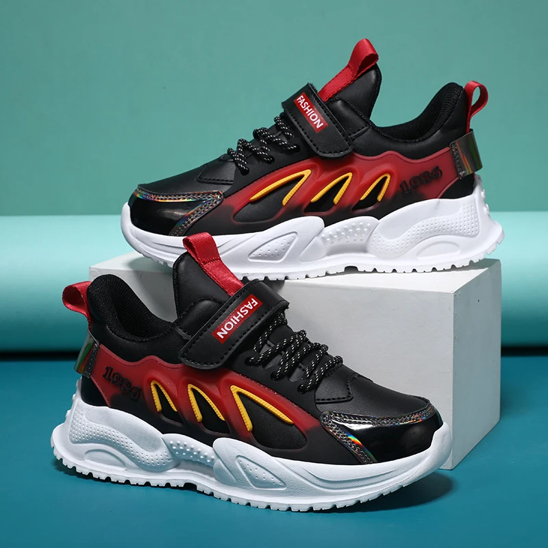 

Детская повседневная обувь; Кожаная модная спортивная обувь для мальчиков и девочек; Обувь для бега; Нескользящий светильник; Детские кросс...