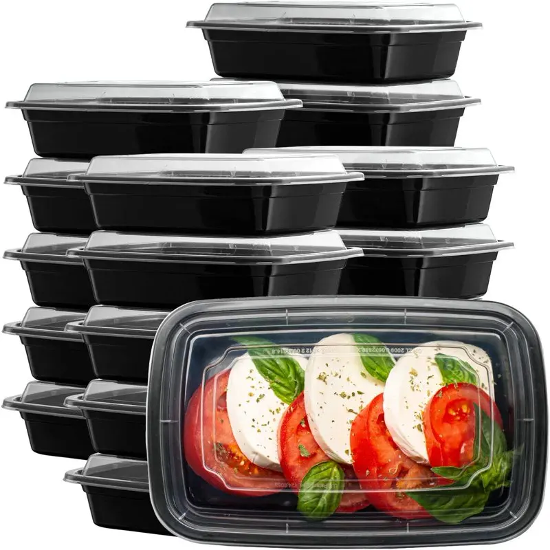 

Высококачественные контейнеры для готовой пищи Bento Box с крышкой, 1 отсек, 24 унции, 50 шт. в упаковке для удобного и здорового раствора для готовой пищи