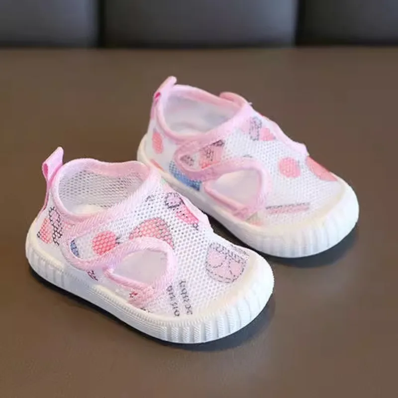 

Summer 0-1-3 Years Old Baby Net Shoes 2 Boys Soft Bottom Breathable Toddler Shoes Baby Girl Non-Slip Single-Layer Shoes Baby