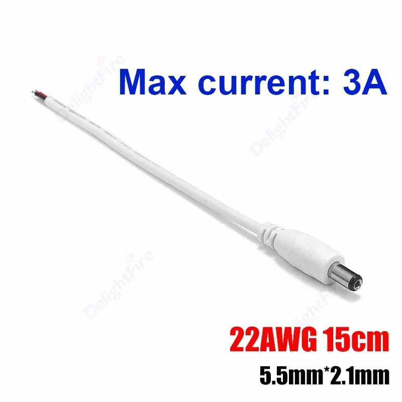 

Кабель питания DelightFire 5.5mm 2.1mm DC pigtail 12В