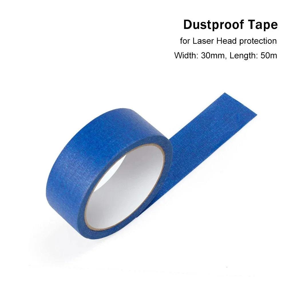 Синяя клейкая лента для линз с лазерной головкой, 50/20 м, промышленная водонепроницаемая клейкая лента, термостойкая изоляционная лента