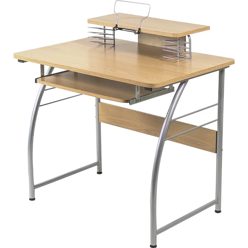 

Lorell, Upper Shelf Laminate Computer Desk, 1 Each computer desk office desk