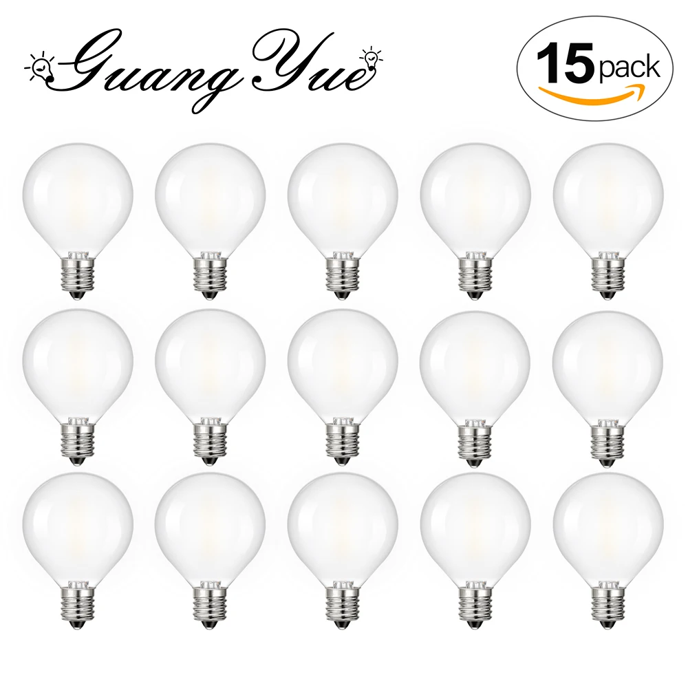 Винтажная ампула светодиодная лампа Эдисона E12 220 В G40 1 Вт матовый белый цвет 10