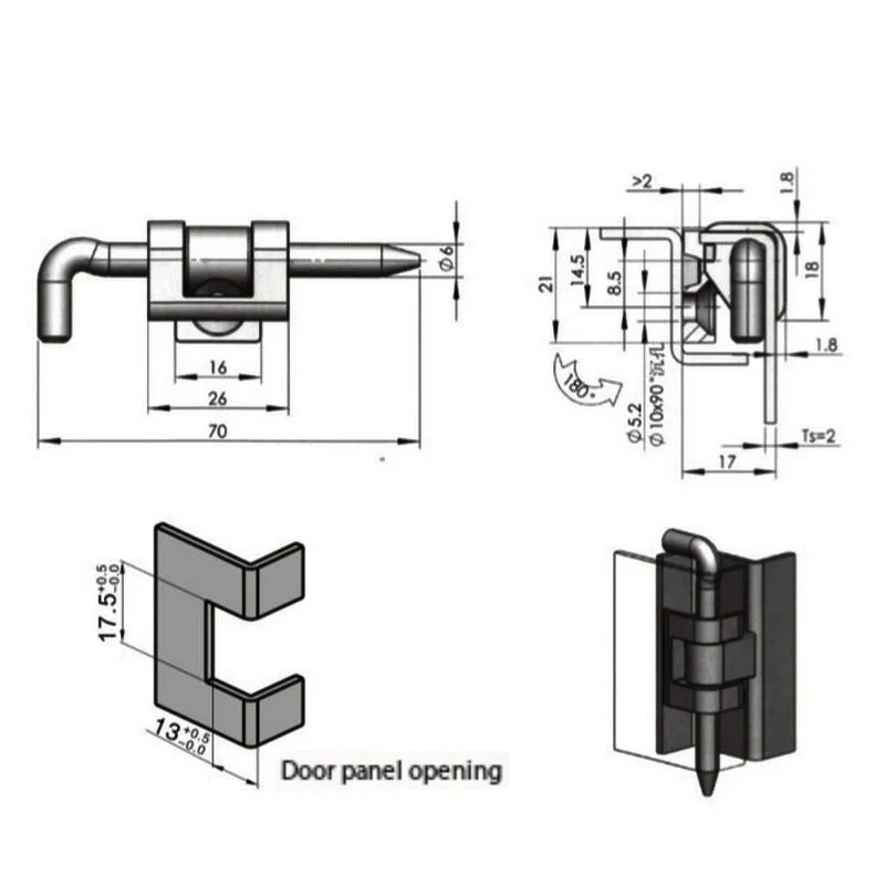 CL230 небольшая гибкая петля из цинкового сплава вращающаяся промышленная