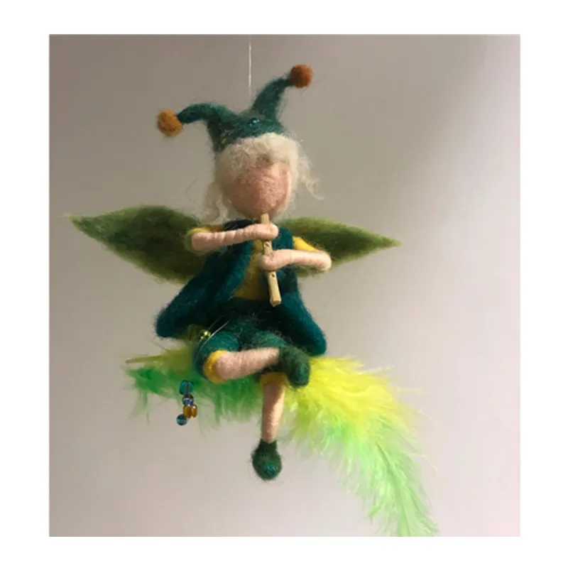 

Music Prince elf doll wool needlepoint kit wool felt needle felting decoration craft needlecraft DIY handmade