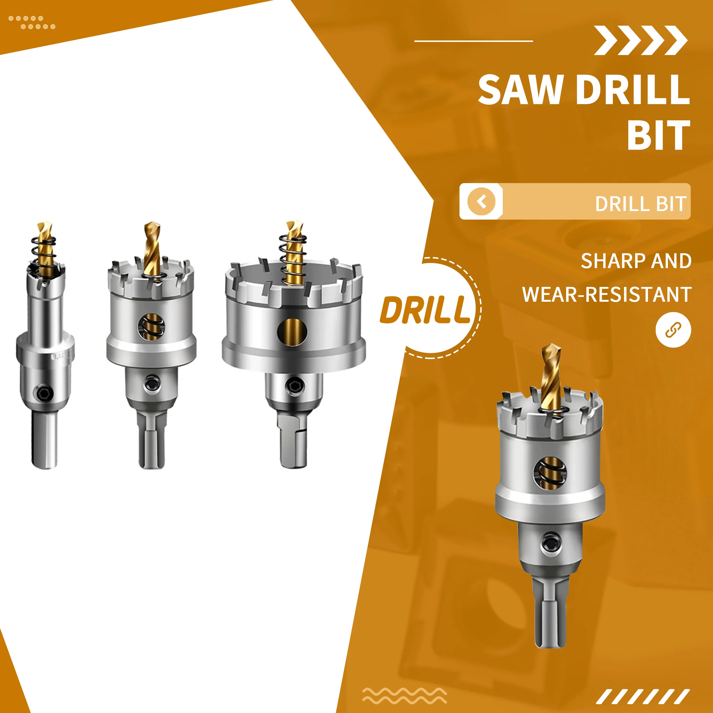 

Alloy Stainless Steel Round Hole Drill Bit Metal Iron Steel Plate Special Drilling Artifact Reaming Hole Multi-function CNC Tool
