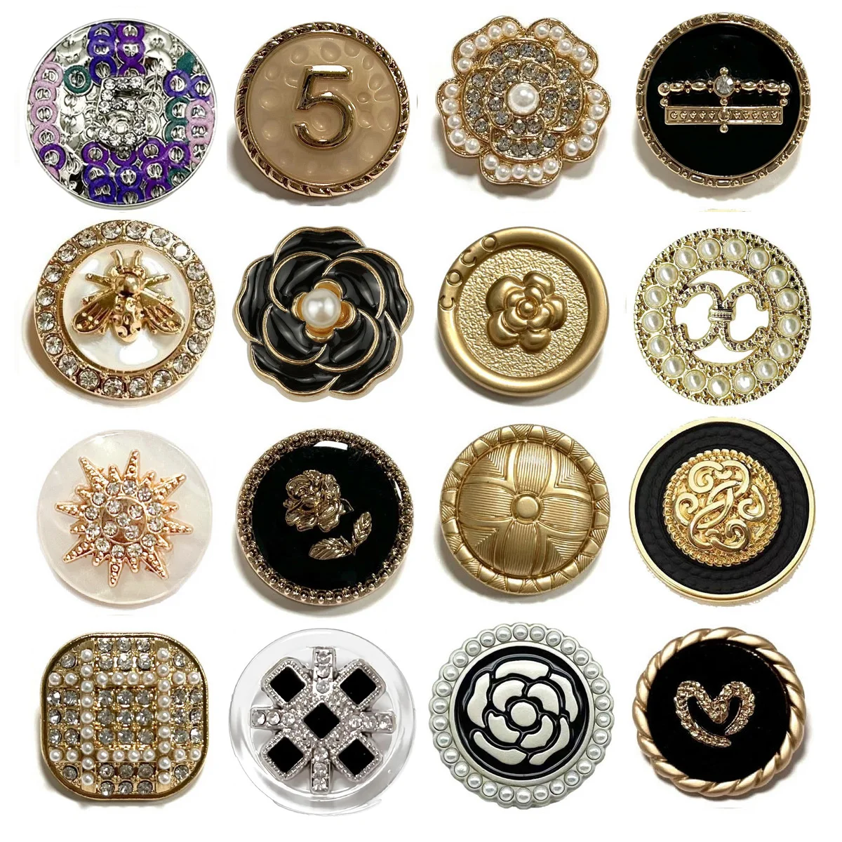 

6Pcs/lot Luxury Brand Sewing Buttons High-end Design Metal Buttons For Clothing Coat Accessory Handmade DIY Material Decoration
