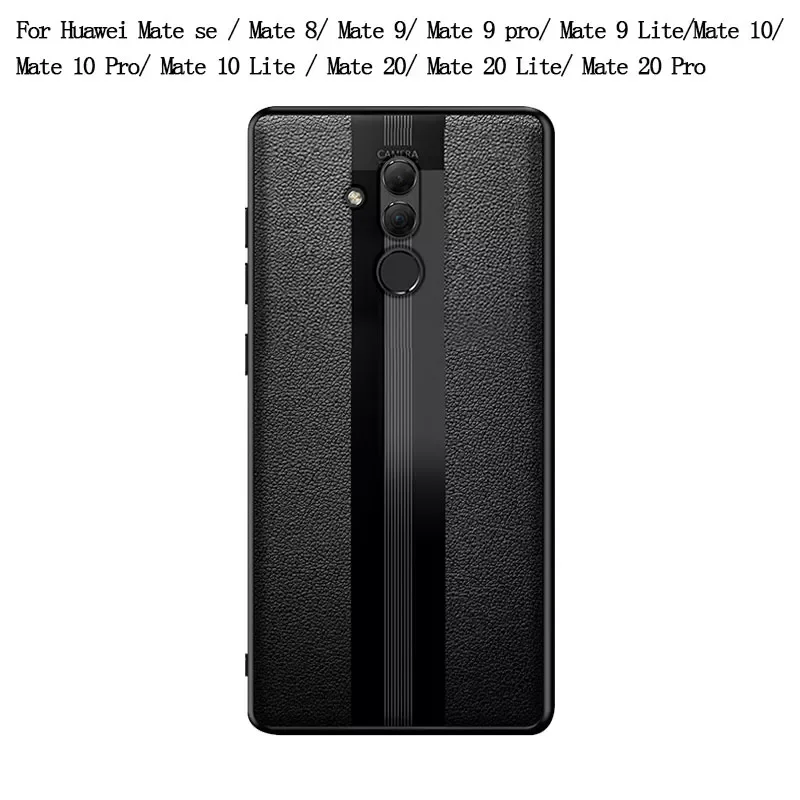 

Style for huawei mate 8 9 10 pro Phone Case Luxury Leather for huawei mate 10 20 9 lite mate10 8 Cover Silicone Business