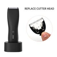 mens electric groin hair trimmer replace blade body grooming clipper for men bikini epilator ceramic blade