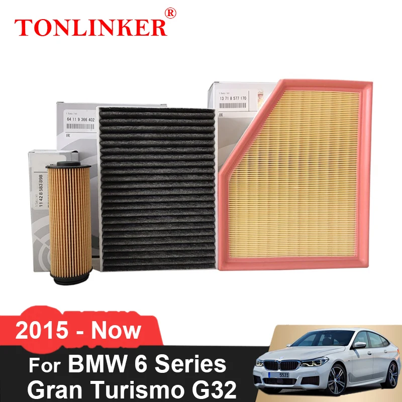 Воздушный фильтр TONLINKER, масляный фильтр салона для Bmw 6 серии G32 GT 620d 630i 2.0L 630d 640i 640d 3.0L 2017-2020 2021 2022-