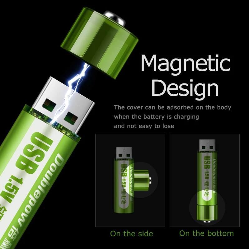 Аккумуляторная батарея Doublepow 2022 1,5 в AA МВт/ч, литий-ионная USB-батарея для дистанционного управления мышью, маленького вентилятора, электрическая игрушка