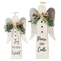 christmas angel wood ornament creative fairy angels wooden crafts decor for home festival party table decoration gift supplies