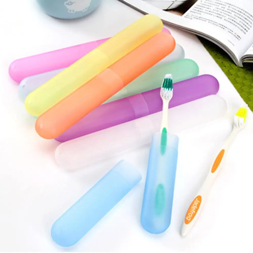 

1/3/5pc Toothbrush Holder Case Box Portable Travel Hiking Camping Protect Holder Case Box Tube Cover Storage Random Colours