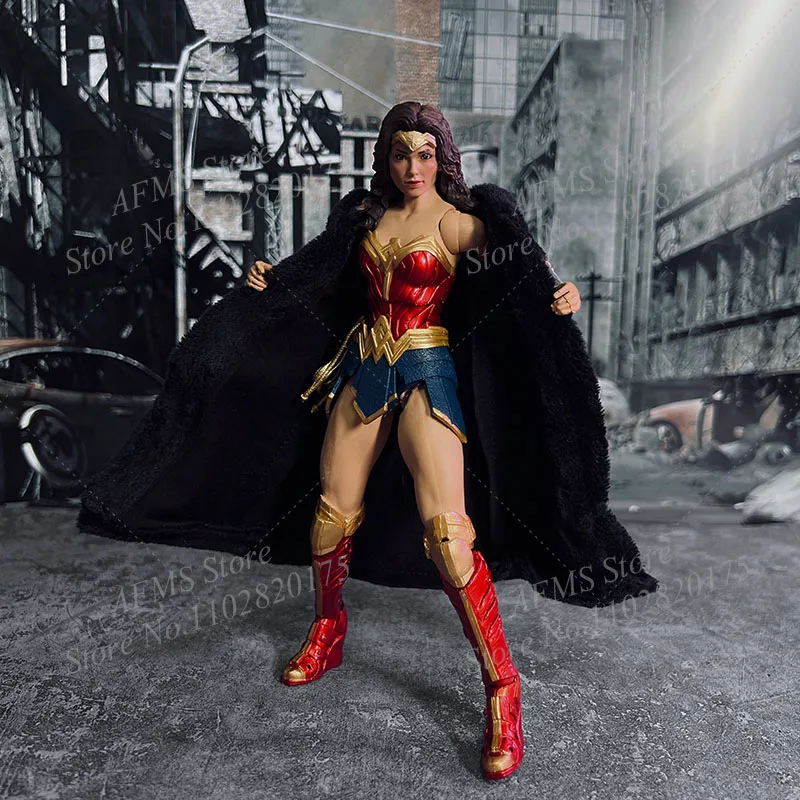 1/9 Женский солдат Чудо-женщина Плащ Gal Gadot Черная ветровка с капюшоном и железной