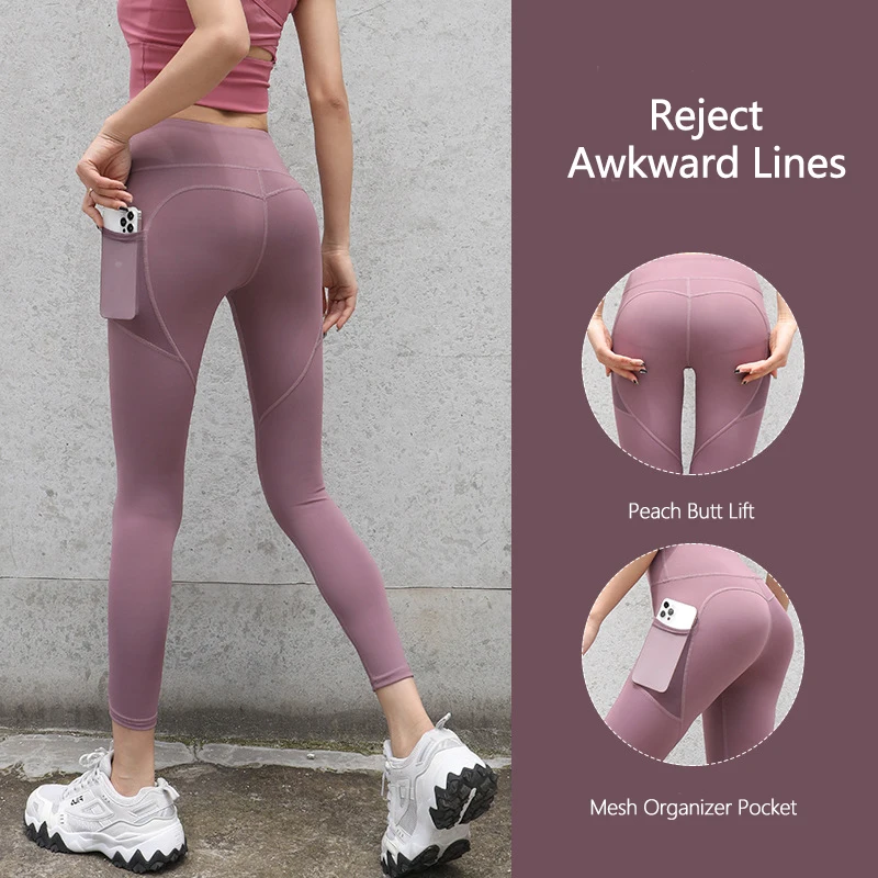 

Leggings For Fitness Push Up Sport Women Leggings High Waist Yoga Pants Naked Feeling Gym Clothes Running Workout Elastic Tights