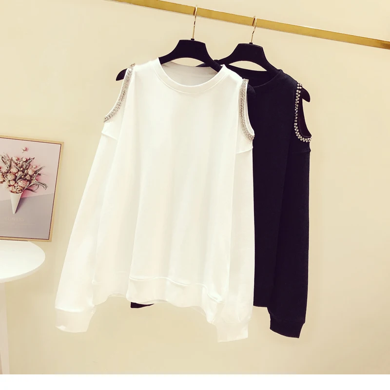 

2022 new long-sleeved maternity sweater women's round neck loose pullover White