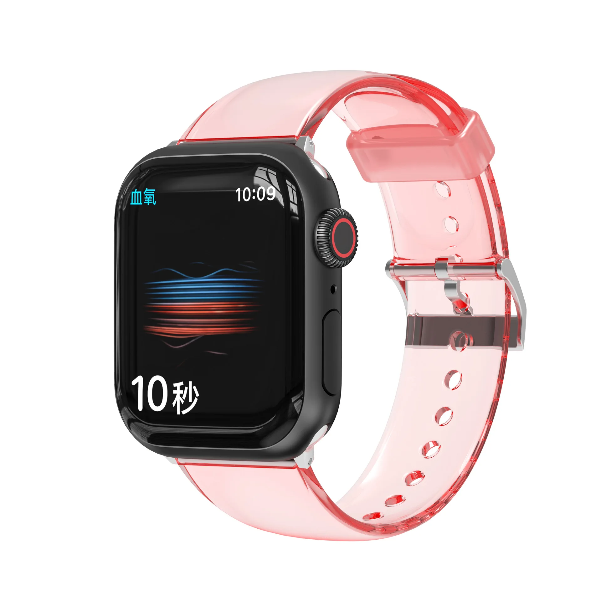 Clear TPU Strap for Apple Watch Band 45mm 49mm 44mm 42mm 41mm 40mm Sports Transparent Bracelet iWatch series 8 7 6 5 se 4 Ultra