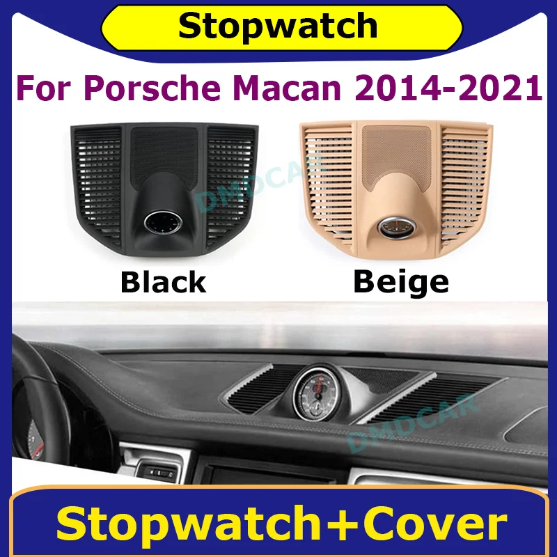 

Car Stopwatch For Porsche Macan 2014-2021 Interior Center Dashboard Clock Compass Modification Accessories