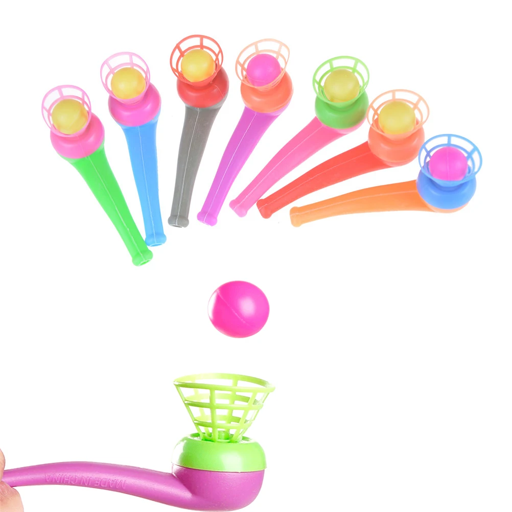

4pcs Plastic Pipe Ball Colorful Magic Blowing Pipe Floating Ball Children Toys Party Favors Birthday Present for Kids Gifts