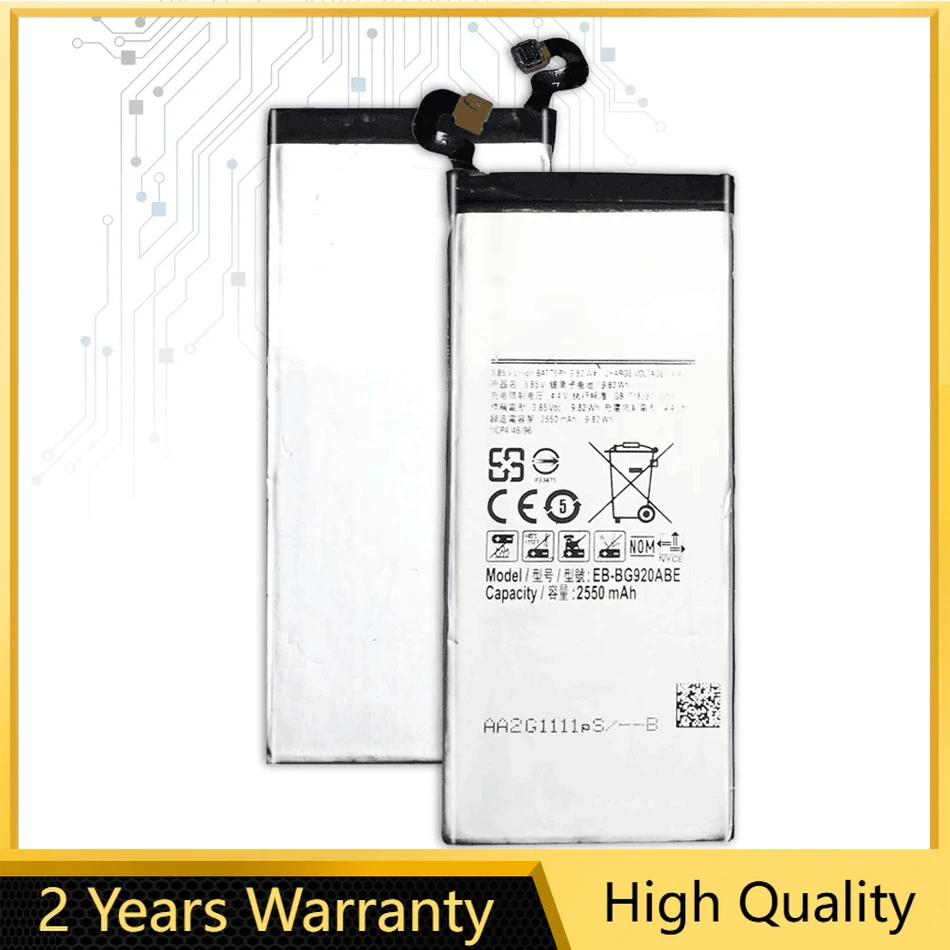 Аккумулятор для Samsung Galaxy S6 SM-G920 G920F G920i G920A G920V G9200 G9208 G9209 2550 мАч номер отслеживания