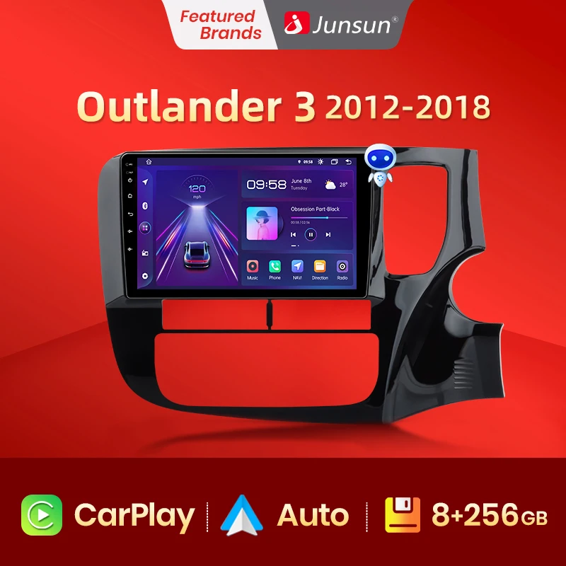 Junsun V1pro автомобильное радио Android Авто мультимедиа для Mitsubishi Outlander 3 2012-2018 правая