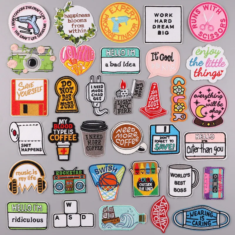 Patches Memory Cards Thermoadhesive Patch For Clothing Love Heart Fusible Appliques Iron On Patch