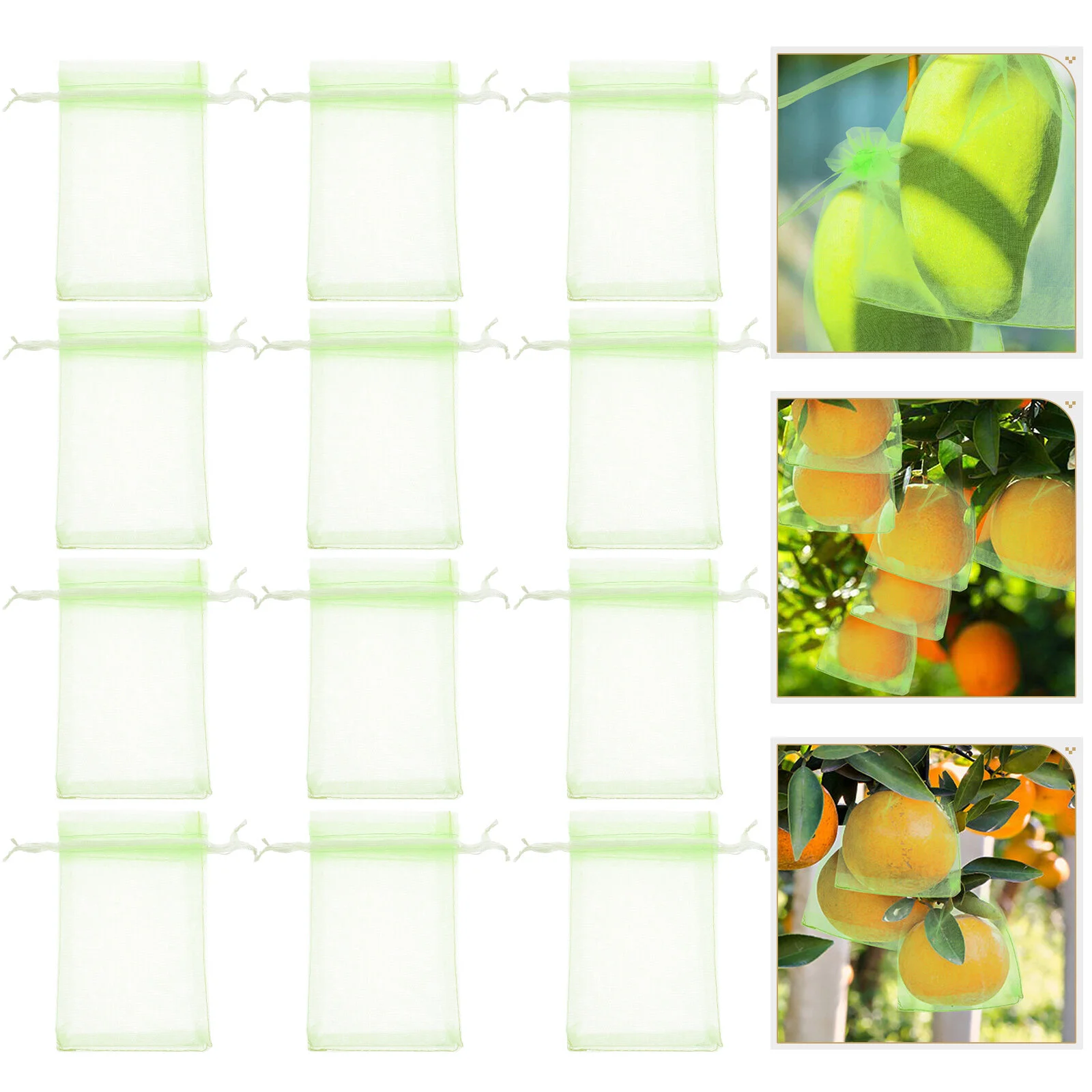 

50 Pcs Lychee Fruit Set Garden Bags Drawstring Multi-functional Netting Pouches Supplies Nylon Mesh