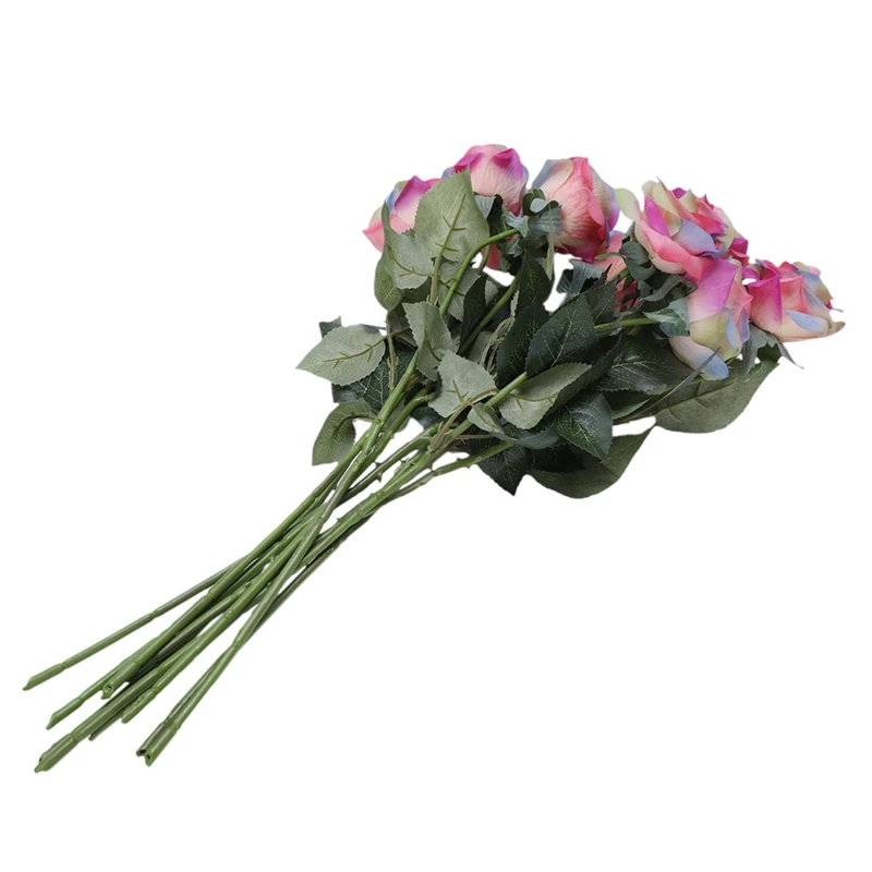 

Искусственные шелковые цветы, цветочный букет для свадебных торжеств, дизайн (Радуга), 30 шт.