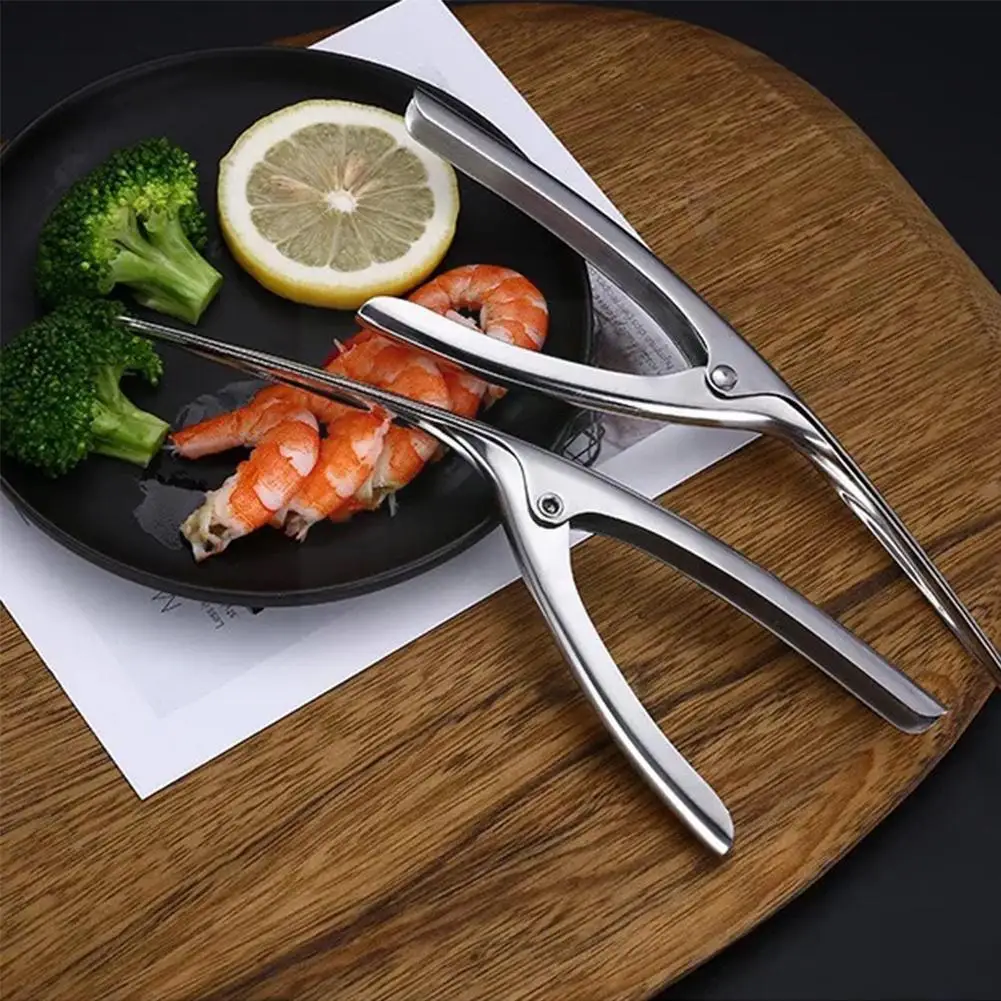 

Steel Shrimp Peeler Prawn Peelers Shrimp Tongs Clip Peel Seafood Home Gadgets Tools Cooking Device Orange Kitchen O4Q5