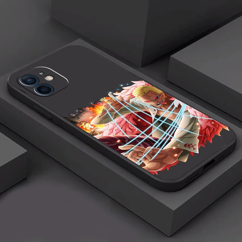

ONE PIECE Anime Phone Case For Funda iPhone 11 12 13 Pro Max Mini X XR XS SE 2020 5s 6 7 8 Plus Black Soft Etui Liquid Silicon