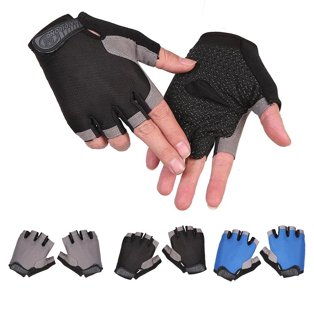 

Professional Gym Fitness Breathable Anti-Slip Women Men Half Finger Summer Fishing Cycling Fingerless Gloves Female Bicycle Bike