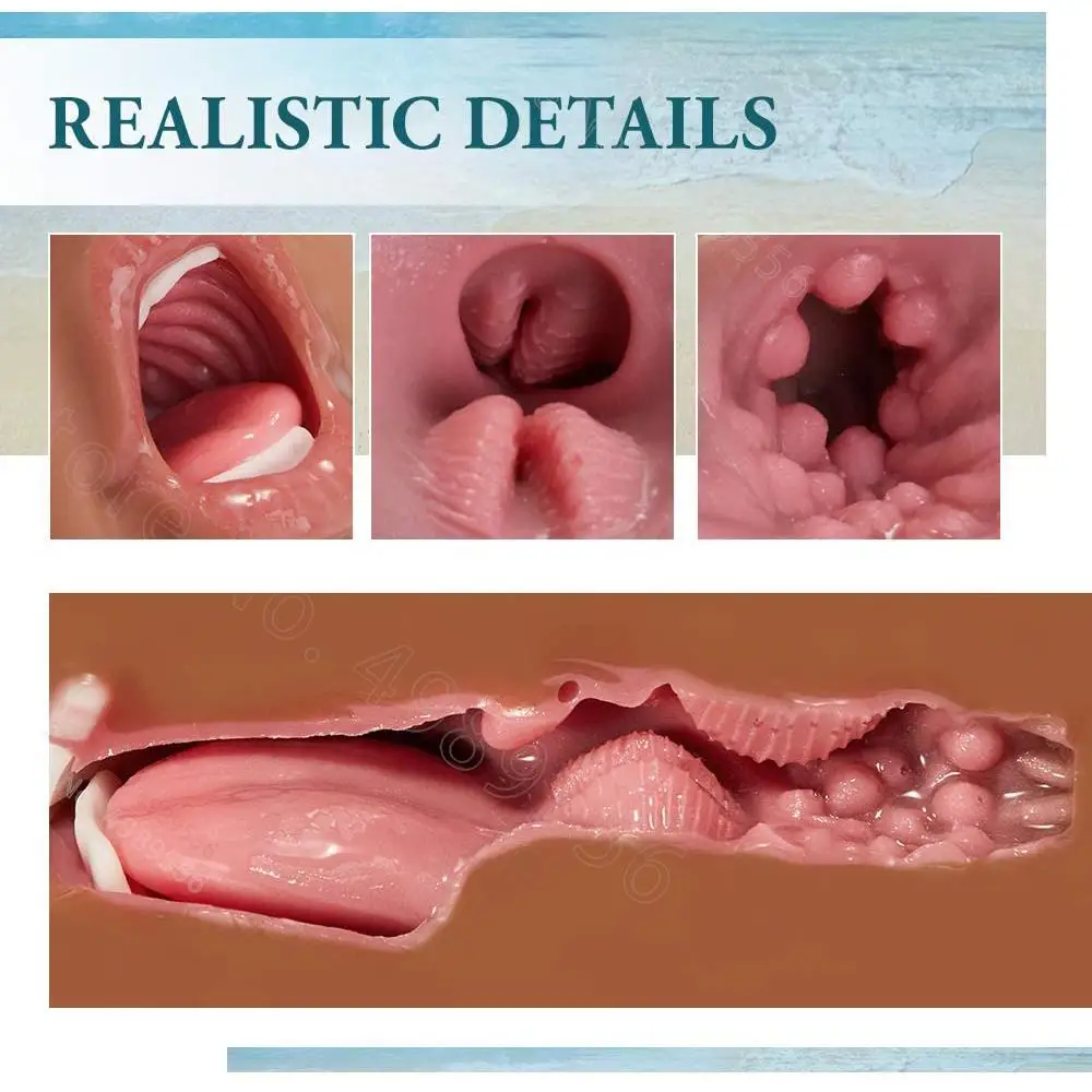 Секс игрушки для мужчин 3D глубокий горло рот минет мастурбатор мягкий язык оральный стакан мастурбация самолет киска карманная вагина.