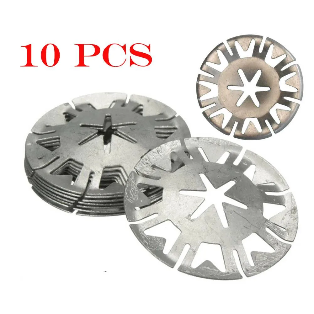 

10Pcs Car Metal Clamping Washers Heat Shield Insulation Cover Auto Fasteners For FORD Undertray Exhaust Metal Spring Washer