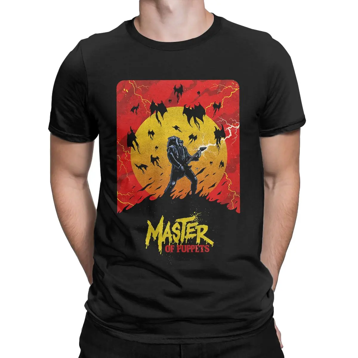 

Master Of Puppets Stranger Things Hellfire Club Eddie Eddie Munson T Shir for men 100% Cotton Tee Shirt Crewneck Clothes Summer