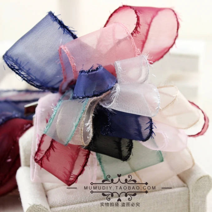 

1 Meter【 DIY 】 Silk and Satin Imported Raw Edge Snow Gauze and DIY Hair Accessories Handmade Materials