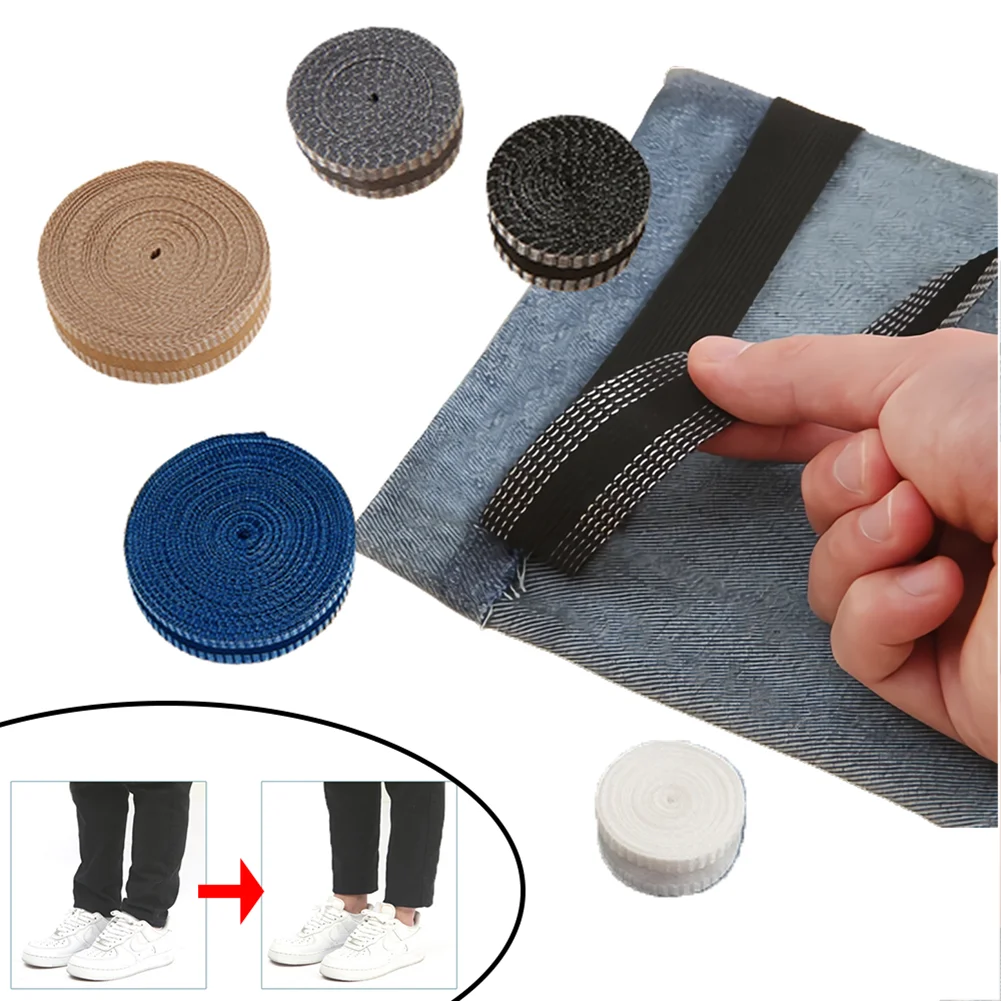 

New Self-Adhesive Fabric Pants Edge Iron on Pants Paste Shorten Repair Pants for Jean Clothing and Jean Pants Apparel DIY Sewing