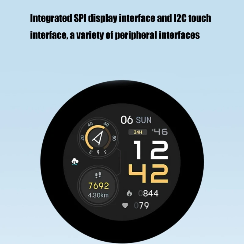2 1-дюймовый сенсорный дисплей с разрешением 262 тыс. цветов для ESP32S3 встроенный