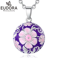 eudora harmony ball peach blossom necklace pregnancy chime bola angel caller pendant fashion maternity jewelry for women gifts