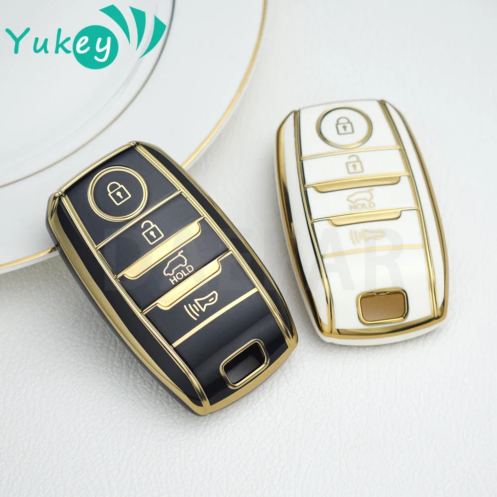 Чехол для автомобильного ключа из ТПУ с 4 кнопками чехол Kia NIRO Forte Optima Sorento Rio Soul